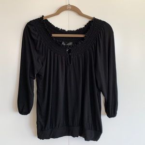 Black Top (On or Off Shoulder) with 3/4 Sleeves